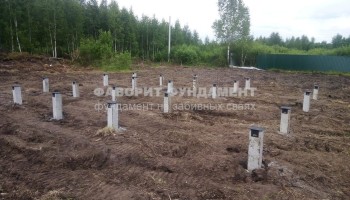 21 свая 150х150х3000 с оголовками